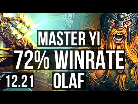 YI vs OLAF (JNG) | Rank 3 Yi, 72% winrate, Legendary, 20/4/7 | EUW Challenger | 12.21