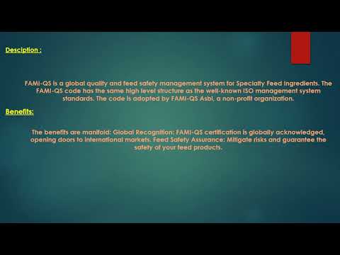 Fami QS Certification