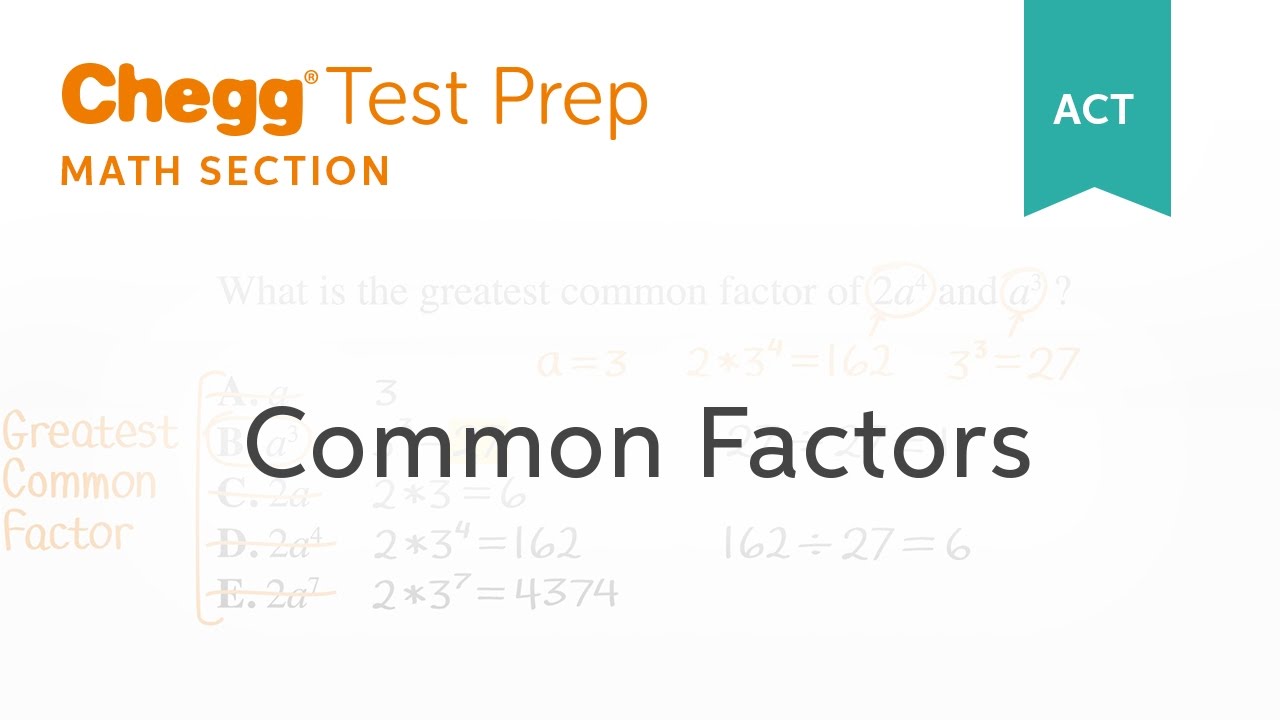 ACT Math: Factors and Multiples - Chegg Test Prep