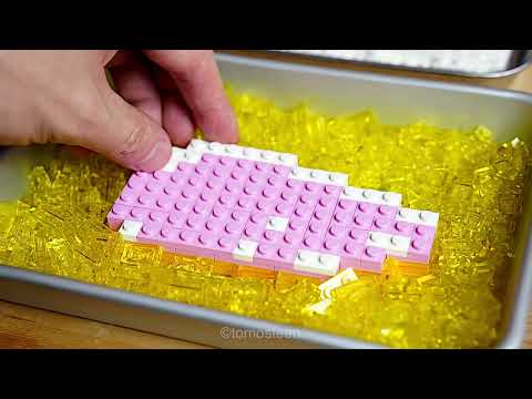 Lego Fried Pork Cutlet Rice Bowl / Stop Motion Cooking & ASMR