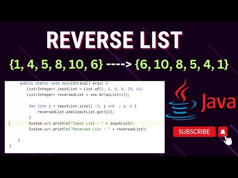 Frequently Asked Java Program 2 Reverse A List