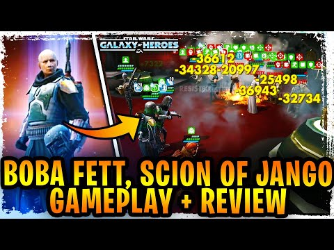 Boba Fett, Scion of Jango Gameplay + Character Review! The New Galactic Legend of TW in SWGoH