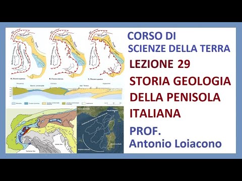 CORSO DI SCIENZE DELLA TERRA - V LICEO - Lezione 29 - STORIA GEOLOGICA DELLA PENISOLA ITALIANA