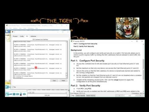 شرح ل 5.2.2.7 - Configuring Switch Port Security - CCNA2