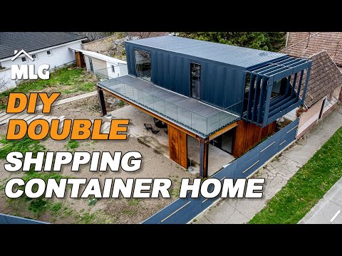 Building MLG Lux DOUBLE Shipping Container Home  Step by step DIY - TimeLapse #diy #containerhouses