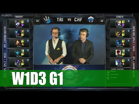 Trident eSports vs Chiefs | Game 1 OPL Legends Match Spring 2016 Week 1 Day 3 | TRI vs CHF G1 W1D3