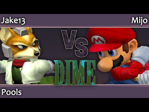 DIME13 Melee - Jake13 (Fox, Falco) vs Mijo (Mario) - Pools