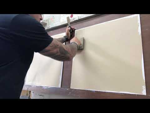 Venetian plaster Marmorino Ks Stria style with gold wax!