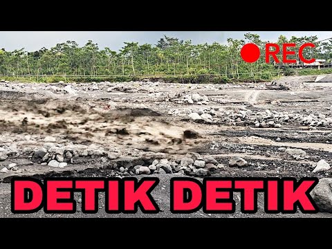 DETIK DETIK LAHAR DINGIN SEMERU DATANG HARI INI || JEMBATAN GANTUNG KALI REGOYO
