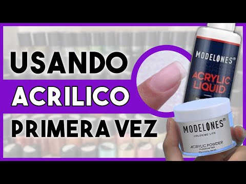 CASI ME DESMAYO 😖 · USANDO ACRILICO POR PRIMERA VEZ 💅🏼 MODELONES