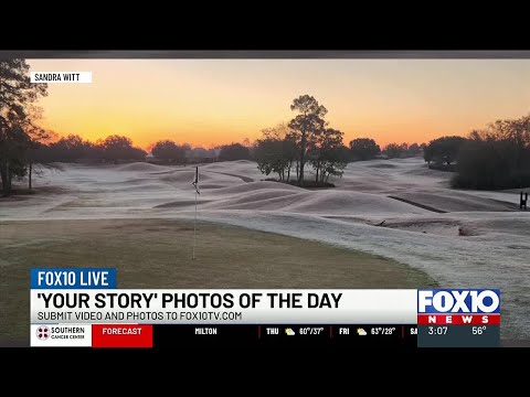Ashlyn and Hannah look at ‘Your Story’ photos of the day