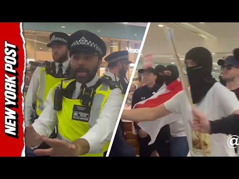 CHAOS as Anti-Migrant Protesters Battle Cops in London