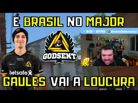 Gaules VAI A LOUCURA com CLUTCH da GODSent que LEVOU pro MAJOR