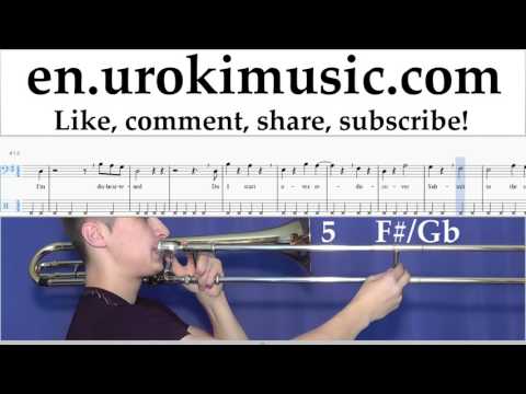 Trombone lessons Katy Perry - Mind Maze Sheet Music Tutorial Part#2 um-i352
