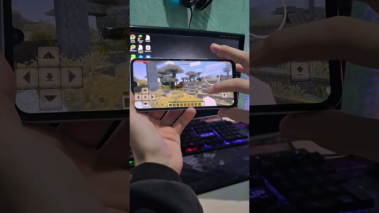 Testei Minecraft com o novo (visuais vibrantes) no Galaxy A15 4G!! #a154g #testedejogos #minecraft