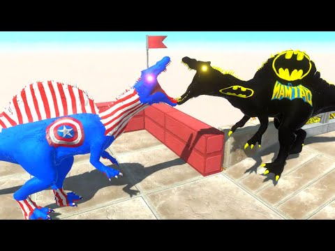 BATMAN SPINOSAURUS DEATH CLIMB - Animal Revolt Battle Simulator