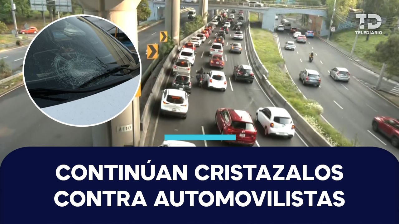 "Cayó la piedra de la nada": Automovilistas denuncian 'cristalazos' en vialidades de CdMx