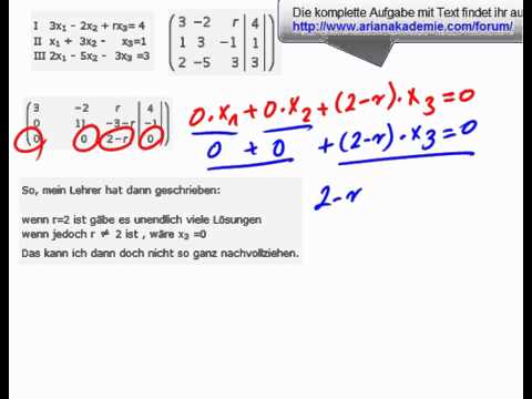 Gauß-Verfahren- Lineares Gleichungssystem mit zusätzlicher Variable