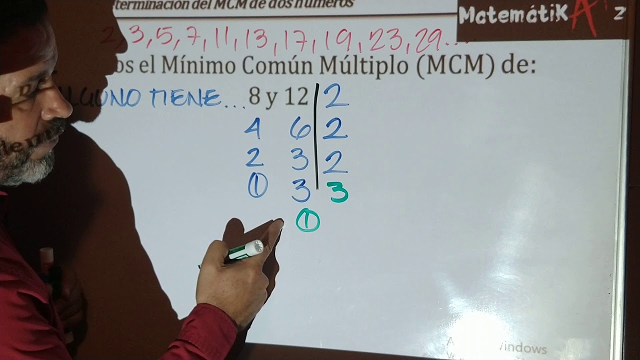 17. Determinación del MCM de dos números