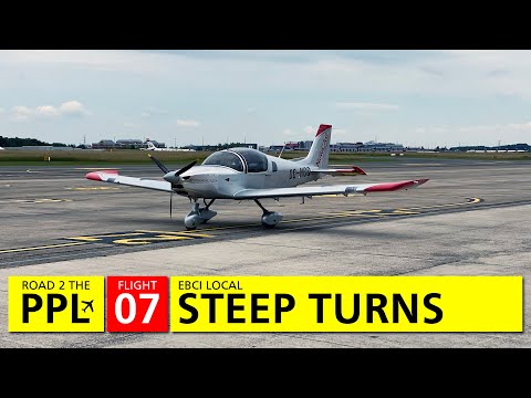 Road to the PPL (Flight 7) - ATC at EBCI and steep turns above the lakes (Sonaca 200 | OO-NCC)