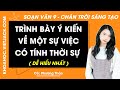 Soạn bài Trình bày ý kiến về một sự việc có tính thời sự - trang 27 | Ngữ văn 9 Chân trời sáng tạo