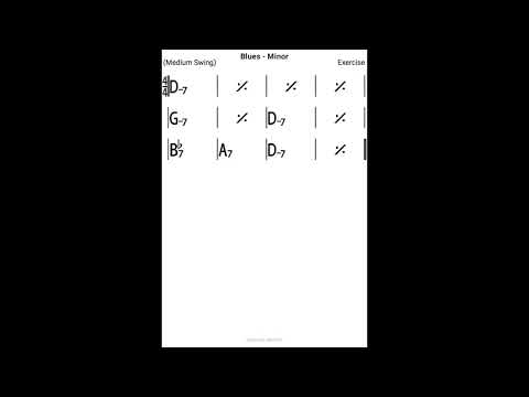 D- Minor Blues Swing Backing Track (160bpm)