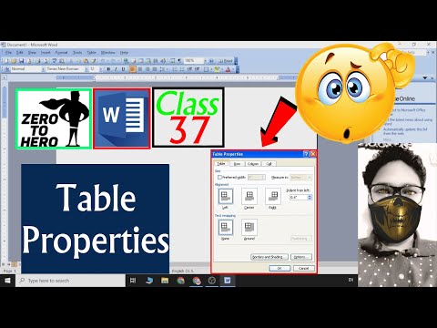 Day 37 - Table Properties | Microsoft Office Word 2003 | Tiger Army | 2022