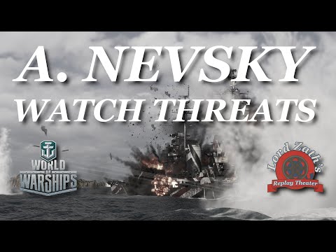 Watching Threats - A. Nevsky Tier 10 Russian CL Loop North Spawn World of Warships