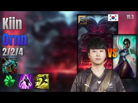 Kiin Top Ornn vs Karma lol KR solo rank Full Game 15.3 | 기인 오른 vs 카르마