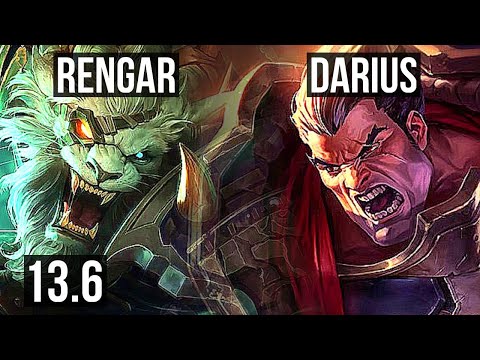 RENGAR vs DARIUS (TOP) | 3.7M mastery, 7/1/5, 1300+ games, Godlike | KR Grandmaster | 13.6