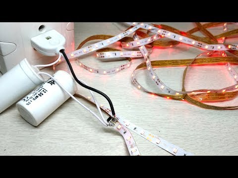 DIY jugad Experiment with Fan Capacitor | Led strip run 230 volt | 12 volt battery charge? | Video