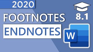 How to Insert and Format Footnotes and Endnotes in Word - 8.1 Master Course (2020 HD)