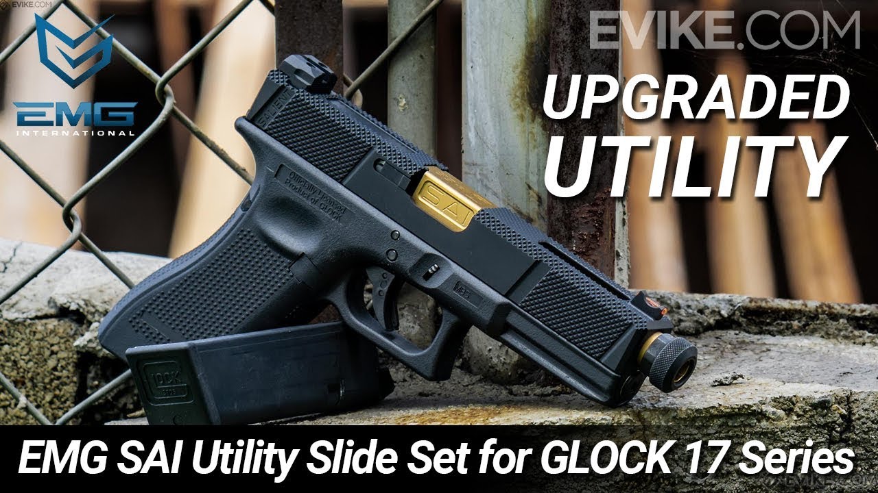 トイガン Glock19 SAI Utility Slide Kit EMG SAI Utility Slide Kit (by G&P) - Gold Barrel for Umarex(VFC
