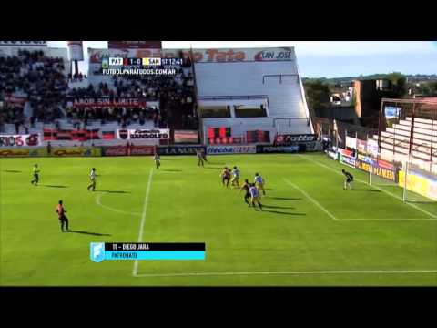Gol de Jara. Patronato 1 - Santamarina 0. Fecha 16. Primera B Nacional 2015. FPT.