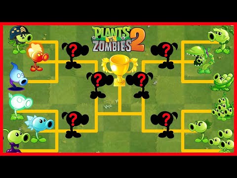 Tournament NEW PLANT MEGA GATLING PEA & All Peashooters Plants - Who Will Win? - PvZ 2 v9.8.1