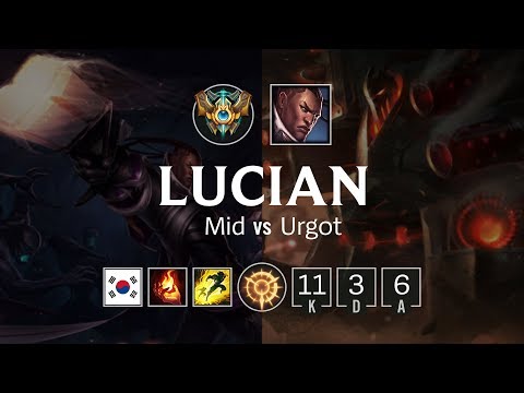 Lucian Mid vs Urgot - KR Master Patch 8.24