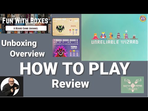 Unreliable Wizard Board Game | Unboxing, Overview, How to Play & Review | Salt and Pepper Games