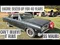 SS Chevelle does burnouts after sitting for 40 years