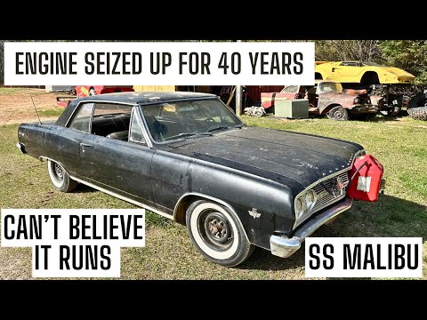 SS Chevelle does burnouts after sitting for 40 years