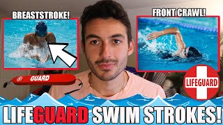 SWIMMING STROKES YOU NEED TO KNOW FOR THE LIFEGUARD TEST! (*PASS 100% + GET A SUMMER JOB*)