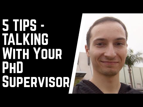 5 GAME-CHANGING TIPS - Talking to PhD Supervisor