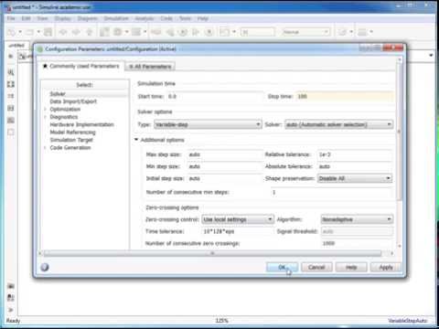 Simulink Basics Part 7 – Changing Model Configuration Parameters