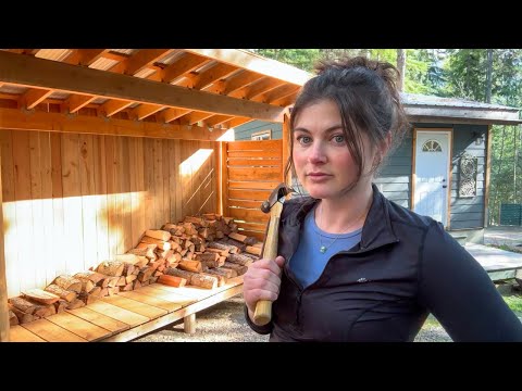 Building a Woodshed with Logs and Milled Wood (Remote Cabin Build Ep 3)