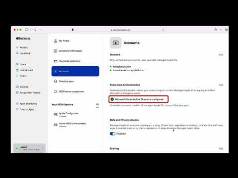 Enable Federated Authentication with Microsoft Azure AD in Apple Business Manager
