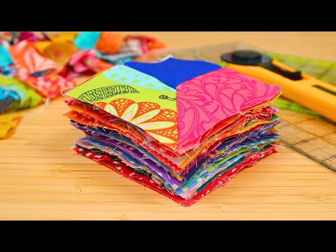 The Quickest Scrappy Quilt That Always Turns Out Amazing (Use any size scraps!)