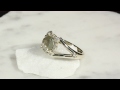 video - Raw Claw Engagement Ring in Green Gold