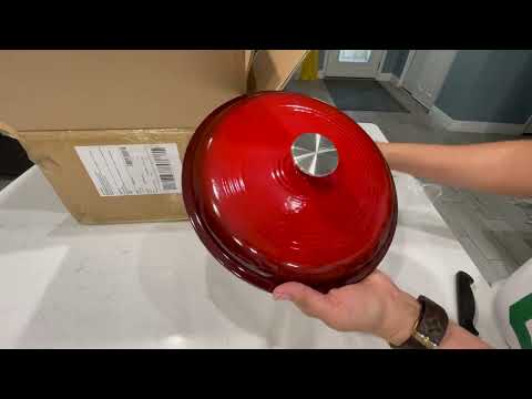 Unboxing Amazon Basics Enameled cast iron Dutch oven