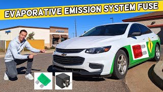 CHEVROLET MALIBU EVAPORATIVE EMISSION SYSTEM FUSE LOCATION 2016 2017 2018 2019 2020 2021 2022 2023