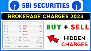 Brokerage charges of sbi demat account | sbi securities brokerage charges | sbi demat account charge