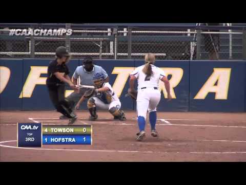 2013 Softball #CAAChamps Game 1 -- #1 Hofstra 6, #4 Towson 0